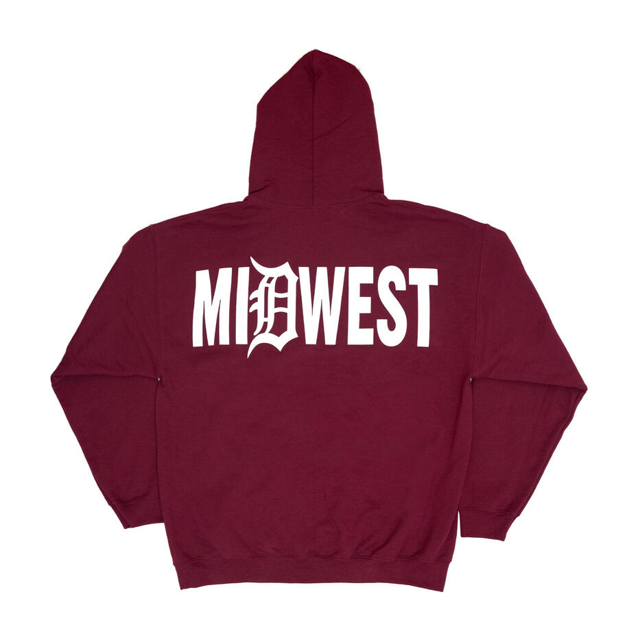 Midwest Hoodie Maroon - $80